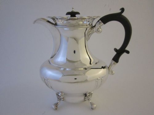 ANTIQUE GEORGE V STERLING SILVER 5 PIECE TEA SET ON TRAY - ADDITIONAL PHOTO 9