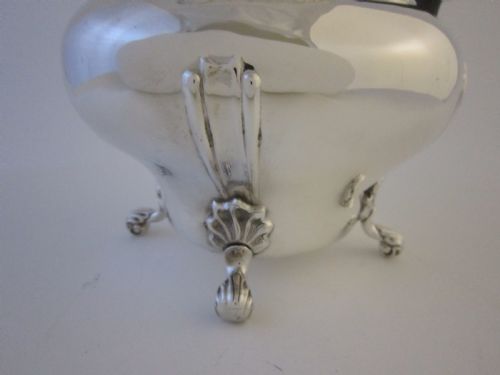 ANTIQUE GEORGE V STERLING SILVER 5 PIECE TEA SET ON TRAY - ADDITIONAL PHOTO 10