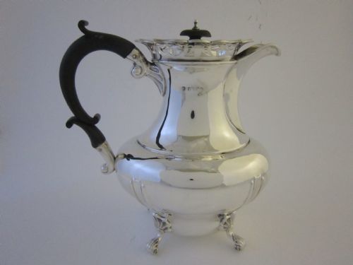 ANTIQUE GEORGE V STERLING SILVER 5 PIECE TEA SET ON TRAY - ADDITIONAL PHOTO 12