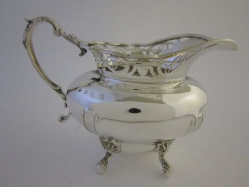 ANTIQUE GEORGE V STERLING SILVER 5 PIECE TEA SET ON TRAY - ADDITIONAL PHOTO 21