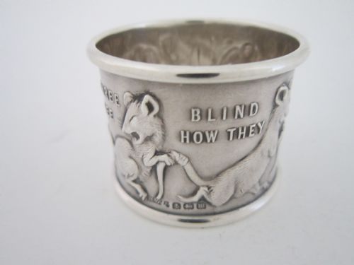 ANTIQUE GEORGE V STERLING SILVER NAPKIN RING - ADDITIONAL PHOTO 1