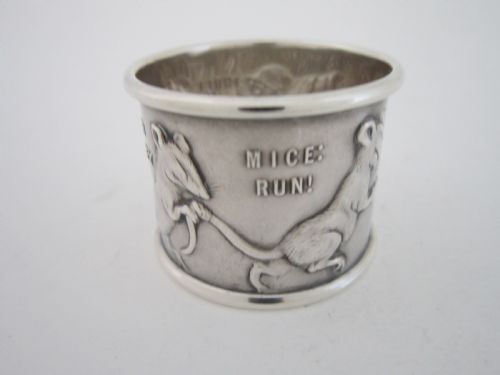 ANTIQUE GEORGE V STERLING SILVER NAPKIN RING - ADDITIONAL PHOTO 2