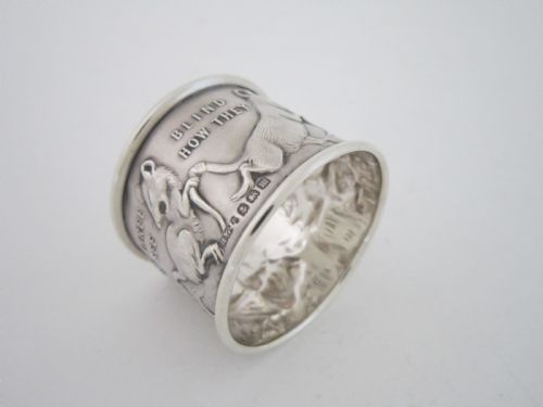 ANTIQUE GEORGE V STERLING SILVER NAPKIN RING - ADDITIONAL PHOTO 5