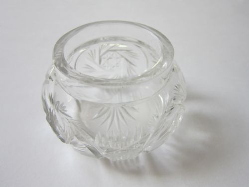 ANTIQUE GEORGE V STERLING SILVER AND ENAMEL GLASS JAR - ADDITIONAL PHOTO 4