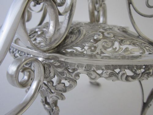ANTIQUE EDWARDIAN STERLING SILVER CENTREPIECE - ADDITIONAL PHOTO 6