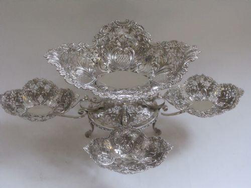 ANTIQUE EDWARDIAN STERLING SILVER CENTREPIECE - ADDITIONAL PHOTO 8