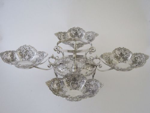 ANTIQUE EDWARDIAN STERLING SILVER CENTREPIECE - ADDITIONAL PHOTO 9