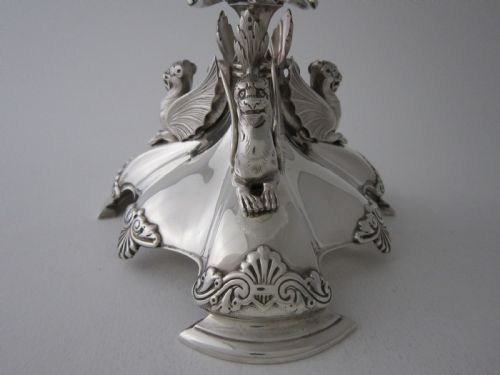 ANTIQUE VICTORIAN STERLING SILVER AND GLASS CENTREPIECE - ADDITIONAL PHOTO 4