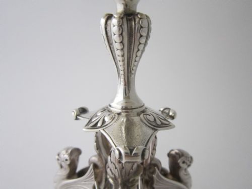 ANTIQUE VICTORIAN STERLING SILVER AND GLASS CENTREPIECE - ADDITIONAL PHOTO 5