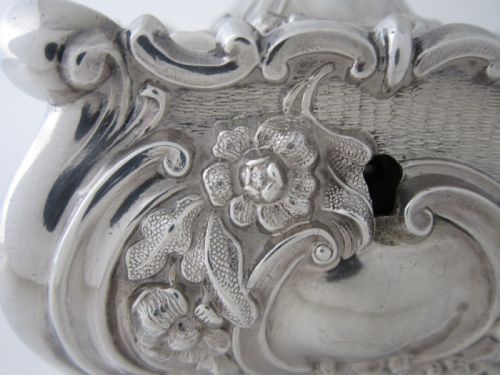 ANTIQUE VICTORIAN STERLING SILVER LOCKING TEA CADDY - ADDITIONAL PHOTO 9