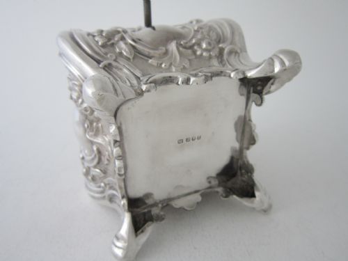 ANTIQUE VICTORIAN STERLING SILVER LOCKING TEA CADDY - ADDITIONAL PHOTO 11