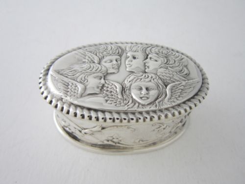antique victorian sterling silver trinket box - CATEGORY: ANTIQUE SILVER - DATED VICTORIAN