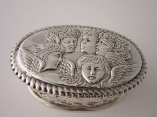 ANTIQUE VICTORIAN STERLING SILVER TRINKET BOX - ADDITIONAL PHOTO 4