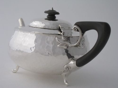 ARTS AND CRAFTS STERLING SILVER TEAPOT - ADDITIONAL PHOTO 2