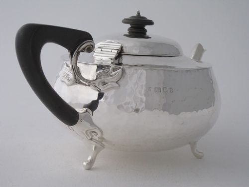 ARTS AND CRAFTS STERLING SILVER TEAPOT - ADDITIONAL PHOTO 3