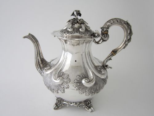 ANTIQUE VICTORIAN STERLING SILVER FOUR PIECE TEA AND COFFEE SET - ADDITIONAL PHOTO 1