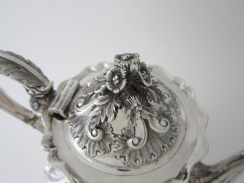 ANTIQUE VICTORIAN STERLING SILVER FOUR PIECE TEA AND COFFEE SET - ADDITIONAL PHOTO 3