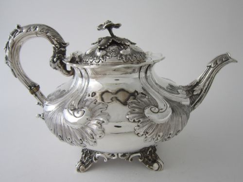 ANTIQUE VICTORIAN STERLING SILVER FOUR PIECE TEA AND COFFEE SET - ADDITIONAL PHOTO 8