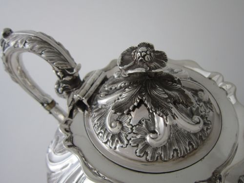 ANTIQUE VICTORIAN STERLING SILVER FOUR PIECE TEA AND COFFEE SET - ADDITIONAL PHOTO 9