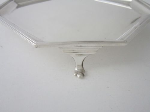 ANTIQUE GEORGE V STERLING SILVER SALVER - ADDITIONAL PHOTO 2