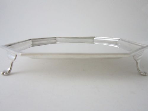 ANTIQUE GEORGE V STERLING SILVER SALVER - ADDITIONAL PHOTO 3