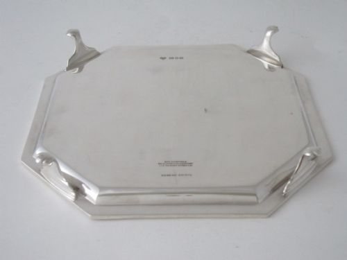 ANTIQUE GEORGE V STERLING SILVER SALVER - ADDITIONAL PHOTO 4