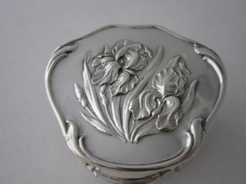 ANTIQUE EDWARDIAN STERLING SILVER TRINKET BOX - ADDITIONAL PHOTO 6