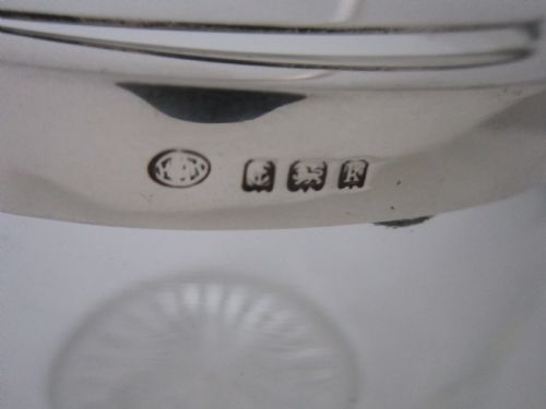 ANTIQUE EDWARDIAN STERLING SILVER AND GLASS BISCUIT BARREL - ADDITIONAL PHOTO 5