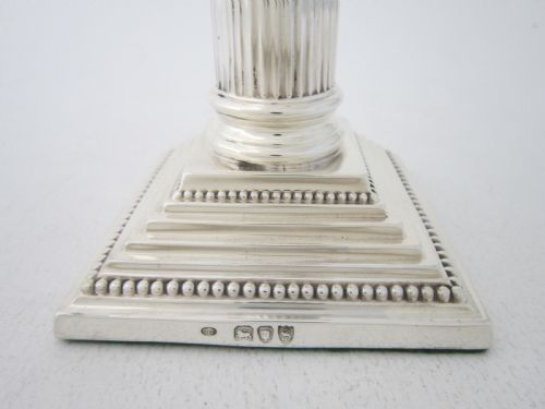 ANTIQUE VICTORIAN STERLING SILVER CANDLESTICKS - ADDITIONAL PHOTO 5