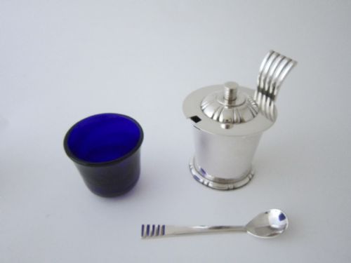 ELIZABETH II STERLING SILVER CONDIMENT SET BY RE STONE - ADDITIONAL PHOTO 4