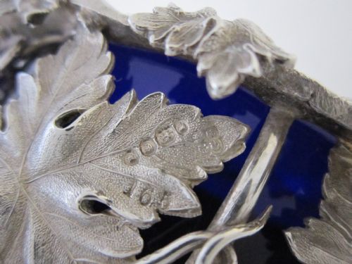 ANTIQUE VICTORIAN STERLING SILVER AND GLASS BASKET - ADDITIONAL PHOTO 6