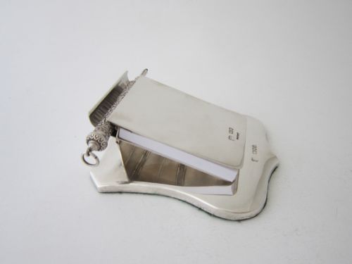 ANTIQUE EDWARDIAN STERLING SILVER DESK NOTE PAD - ADDITIONAL PHOTO 4