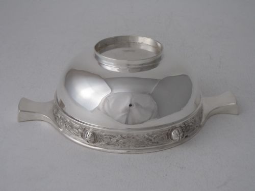 SCOTTISH ANTIQUE GEORGE VI STERLING SILVER QUAICH - ADDITIONAL PHOTO 6