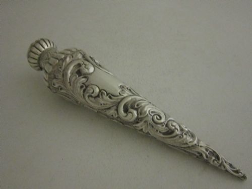 antique victorian sterling silver perfume bottle - CATEGORY: ANTIQUE SILVER - DATED VICTORIAN