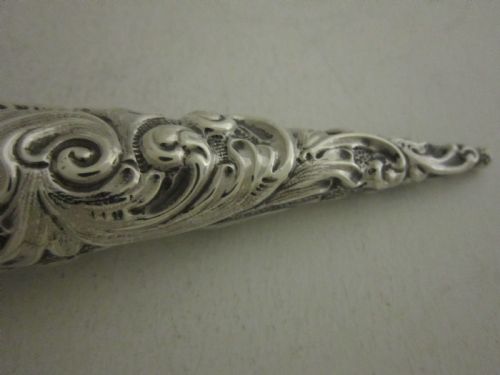 ANTIQUE VICTORIAN STERLING SILVER PERFUME BOTTLE - ADDITIONAL PHOTO 4
