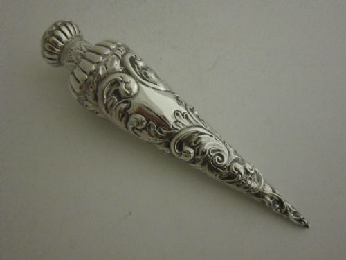 ANTIQUE VICTORIAN STERLING SILVER PERFUME BOTTLE - ADDITIONAL PHOTO 8