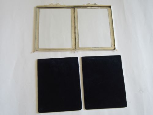 ANTIQUE EDWARDIAN STERLING SILVER DOUBLE PHOTOGRAPH FRAME - ADDITIONAL PHOTO 5