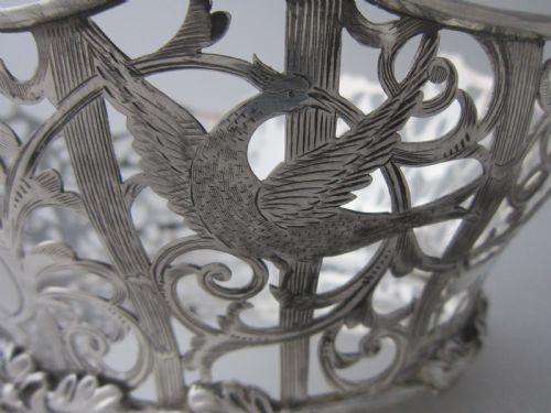 ANTIQUE EDWARDIAN STERLING SILVER BASKETDISH - ADDITIONAL PHOTO 3