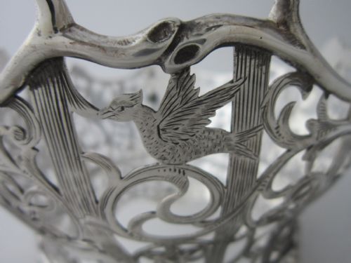 ANTIQUE EDWARDIAN STERLING SILVER BASKETDISH - ADDITIONAL PHOTO 5