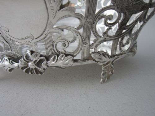 ANTIQUE EDWARDIAN STERLING SILVER BASKETDISH - ADDITIONAL PHOTO 6