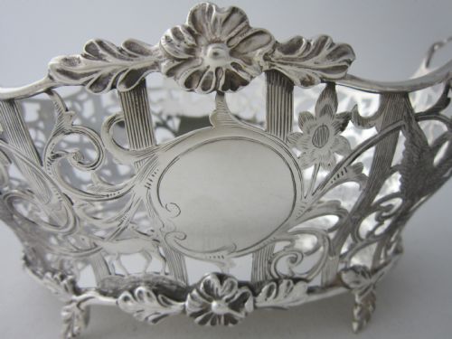ANTIQUE EDWARDIAN STERLING SILVER BASKETDISH - ADDITIONAL PHOTO 9