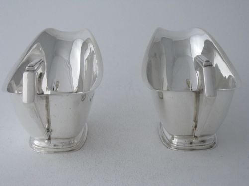 ART DECO STERLING SILVER SAUCE BOATS - ADDITIONAL PHOTO 2
