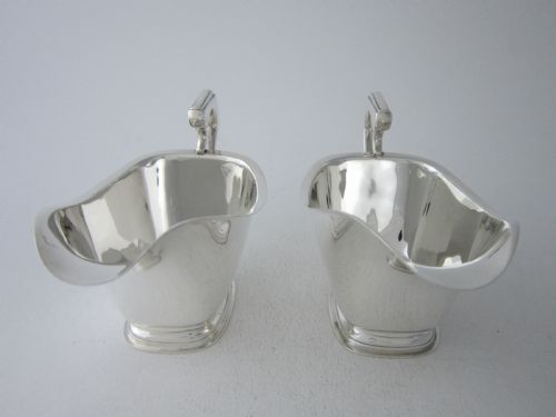 ART DECO STERLING SILVER SAUCE BOATS - ADDITIONAL PHOTO 4