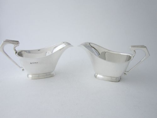 ART DECO STERLING SILVER SAUCE BOATS - ADDITIONAL PHOTO 8
