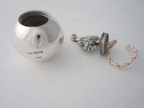 ANTIQUE GEORGE V STERLING SILVER NOVELTY LIGHTER - ADDITIONAL PHOTO 3