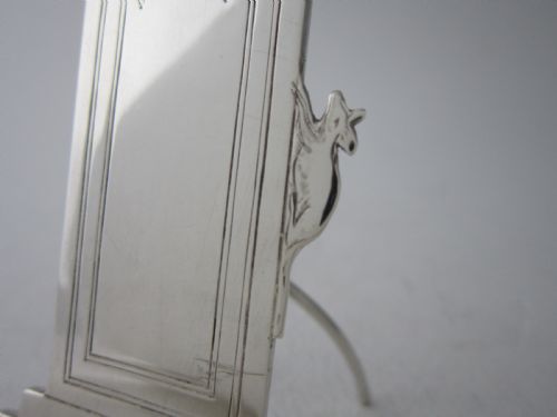 ANTIQUE GEORGE V STERLING SILVER NOVELTY CLOCK - ADDITIONAL PHOTO 3