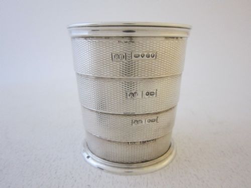 ANTIQUE VICTORIAN STERLING SILVER COLLAPSIBLE BEAKER - ADDITIONAL PHOTO 1