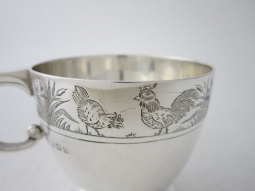 ANTIQUE GEORGE V STERLING SILVER CHRISTENING MUG - ADDITIONAL PHOTO 5
