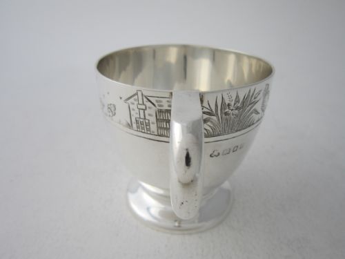 ANTIQUE GEORGE V STERLING SILVER CHRISTENING MUG - ADDITIONAL PHOTO 9