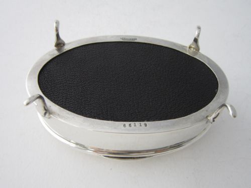 ANTIQUE GEORGE V STERLING SILVER ENAMEL TRINKET BOX - ADDITIONAL PHOTO 4